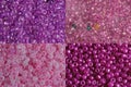 Sets of pink beads Royalty Free Stock Photo