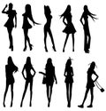 Sets of girl gang, create by vector Royalty Free Stock Photo