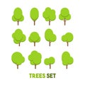 Sets of tree flat design art