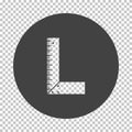 Setsquare icon Royalty Free Stock Photo
