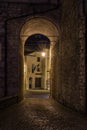 Settefrati by night, alley, Ciociaria, Valle di Comino, Frosinone