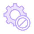 Setting block line icon Royalty Free Stock Photo