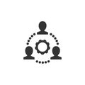 setting, business, team icon. Element of business icon for mobile concept and web apps. Glyph setting, business, team icon can be