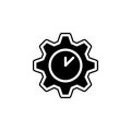 Setting, clock icon. Simple glyph, flat vector of time icons for ui and ux, website or mobile application Royalty Free Stock Photo