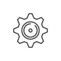 Setting cog line icon Royalty Free Stock Photo