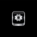 setting cog metal plate theme icon button Royalty Free Stock Photo