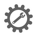 Setting, configuration, gear, repair tools icon. Gray vector graphics Royalty Free Stock Photo