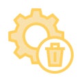 Setting delete color line icon Royalty Free Stock Photo