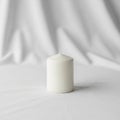 The setting emphasizes the simplicity and elegance of the candle s design Royalty Free Stock Photo