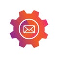 Setting envelope mail button vector icon Royalty Free Stock Photo