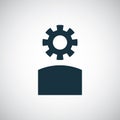 Setting gear head icon for web Royalty Free Stock Photo