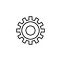 Setting gear line icon