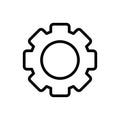 Setting gear work learning online icon thick line