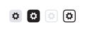 Setting gears icons. Gear signs. Cogwheel icons. Vector scalable graphics Royalty Free Stock Photo