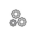 Setting Gears outline icon