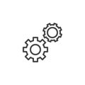 Setting gears outline icon