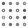 Setting gears vector icons set