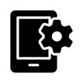 Setting glyph flat vector icon Royalty Free Stock Photo