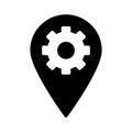 Setting glyph flat vector icon