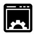 Setting glyph flat vector icon Royalty Free Stock Photo