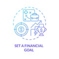 Setting goals concept icon