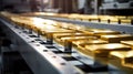 setting gold silver bars Royalty Free Stock Photo