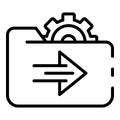 Setting hosting directories icon, outline style Royalty Free Stock Photo