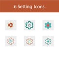 Setting icon crisp corners outline Royalty Free Stock Photo