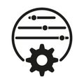 Setting icon. Gear, user preference symbol. Vector illustration. EPS 10.