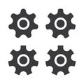 Setting icon , tools, cog, gear sign isolated flat design vector illustration Royalty Free Stock Photo