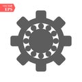 Setting icon vector, Tools, Cog, Gear Sign Isolated on white background. Help options account concept. Trendy Flat style for graph Royalty Free Stock Photo