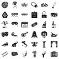 Setting icons set, simple style Royalty Free Stock Photo