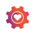 Setting love button vector icon Royalty Free Stock Photo