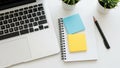 The setting is organized and tidy, ideal for productivity and note-taking Royalty Free Stock Photo