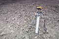 Setting out on construction site - geodesy Royalty Free Stock Photo