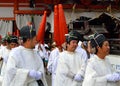 Setting out on a parade, Yasaka Jinja, Kyoto, Japan