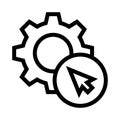 Setting pointer vector line icon Royalty Free Stock Photo