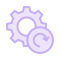 Setting refresh color line icon Royalty Free Stock Photo