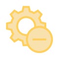 Setting remove line icon Royalty Free Stock Photo