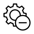 Setting remove vector line icon Royalty Free Stock Photo