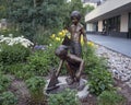 `Setting Sail`, a bronze sculpture by Dennis Smith in Avon, Colorado. Royalty Free Stock Photo