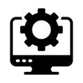 Setting screen vector glyph flat icon Royalty Free Stock Photo