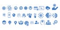 Setting and Setup icon set. Containing Configuration, option Royalty Free Stock Photo