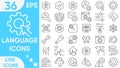 Setting Setup Line Icons Vector And Illustrator Set