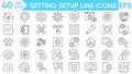 Setting Setup Line Icons Vector And Illustrator Set
