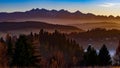 amazing Tatra Mountains panorama in November Royalty Free Stock Photo