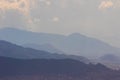 Blue Layered Sunset Mountains Royalty Free Stock Photo