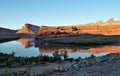 Colorado River Sunset Reflections near Moab Royalty Free Stock Photo