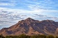 Setting sun on Newman Peak in Southern Arizona Royalty Free Stock Photo