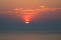 Tranquil sunset over waters of Morecambe Bay Royalty Free Stock Photo